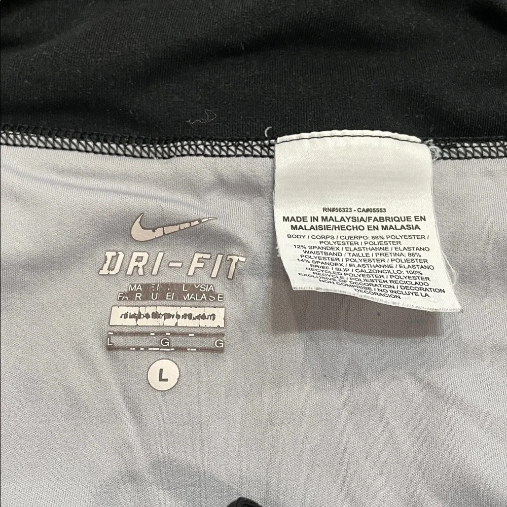 Nike Black and White Geometric Athletic Shorts